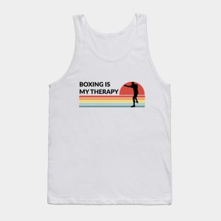 Boxing Is My Therapy Retro Vintage Tank Top